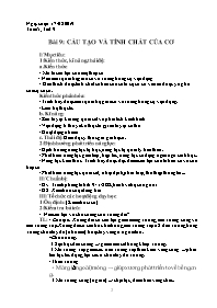 Giáo án Sinh học 8 - Tuần 5 - Năm học 2019-20