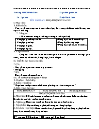 Giáo án Sinh học 8 - Tuần 6 - Năm học 2021-20