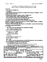 Giáo án Sinh học 8 - Tuần 7 - Năm học 2020-20