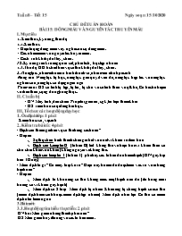 Giáo án Sinh học 8 - Tuần 8 - Năm học 2020-20