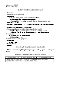 Giáo án Sinh học Lớp 8 - Tuần 19 - Năm học 20