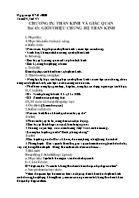 Giáo án Sinh học Lớp 8 - Tuần 24 - Năm học 2019-2020