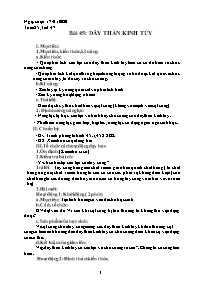 Giáo án Sinh học Lớp 8 - Tuần 25 - Năm học 20