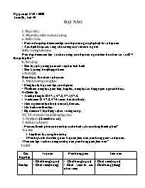 Giáo án Sinh học Lớp 8 - Tuần 26 - Năm học 2019-2020