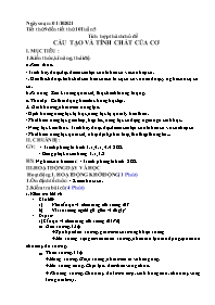 Giáo án Sinh học Lớp 8 - Tuần 5 - Năm học 202