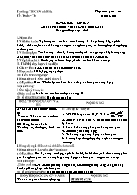 Giáo án Tăng cường Toán 8 - Tuần 27 - Năm học