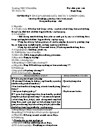 Giáo án Tăng cường Toán 8 - Tuần 28 - Năm học