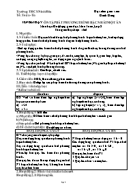 Giáo án Tăng cường Toán 8 - Tuần 30 - Năm học
