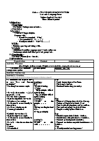 Giáo án Tiếng Anh 8 - Unit 11+12