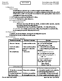 Giáo án Tiếng Anh 8 - Week 1 - Năm học 2019-2020 - Ngô Tấn Đạt