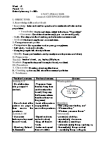 Giáo án Tiếng Anh 8 - Week 19, Unit 7: Pollut