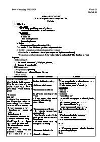Giáo án Tiếng Anh 8 - Week 21, Period 61-63 -