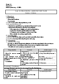 Giáo án Tiếng Anh 8 - Week 23, Unit 11: Trave