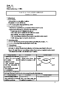Giáo án Tiếng Anh 8 - Week 25, Unit 12: A vac