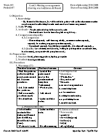 Giáo án Tiếng Anh 8 - Week 3 - Năm học 2019-2020 - Ngô Tấn Đạt