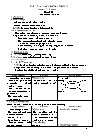 Giáo án Tiếng Anh Lớp 8 - Week 25, Unit 12: A