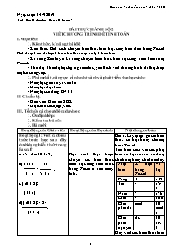 Giáo án Tin học 8 - Tuần 5, Bài thực hành số 