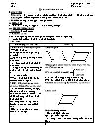 Giáo án Toán 8 - Tiết 11, Bài 7: Hình bình hà