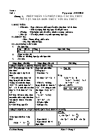 Giáo án Toán 8 - Tuần 1 - Năm học 2018-2019 -