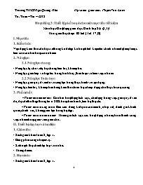 Giáo án Toán 8 - Tuần 18 - Năm học 2023-2024 