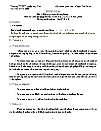 Giáo án Toán 8 - Tuần 22+23 - Năm học 2023-20