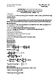 Giáo án Toán 8 - Tuần 26 - Năm học 2021-2022 
