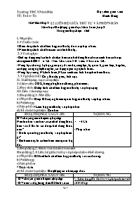Giáo án Toán 8 - Tuần 28 - Năm học 2021-2022 