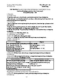 Giáo án Toán 8 - Tuần 30 - Năm học 2021-2022 
