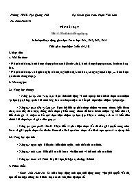Giáo án Toán 8 - Tuần 30+31 - Năm học 2023-20