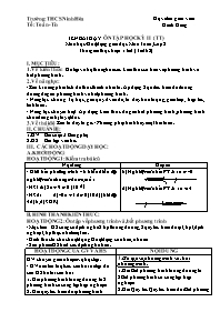 Giáo án Toán 8 - Tuần 33 - Năm học 2021-2022 