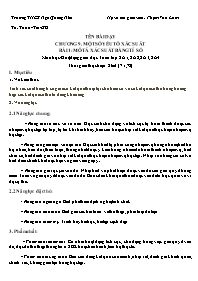 Giáo án Toán 8 - Tuần 33 - Năm học 2023-2024 