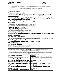 Giáo án Toán 8 - Tuần 7 - Năm học 2021-2022