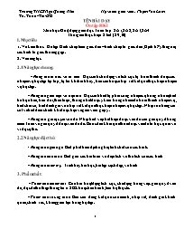 Giáo án Toán học 8 - Tuần 17 - Năm học 2023-2