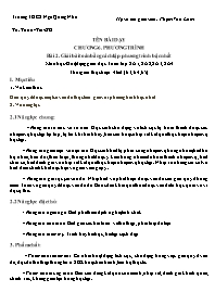 Giáo án Toán Lớp 8 - Tuần 29+30 - Năm học 202