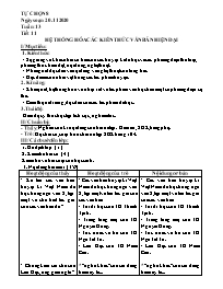 Giáo án Tự chọn môn Ngữ văn 8 - Tuần 13 - Năm