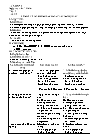 Giáo án Tự chọn Ngữ văn 8 - Tiết 6: Rèn kĩ nă