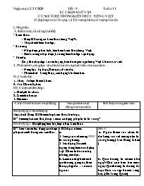 Giáo án Tự chọn Ngữ văn 8 - Tiết 9: Củng cố h