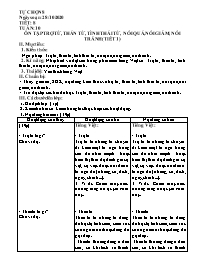 Giáo án Tự chọn Ngữ văn 8 - Tuần 10, Tiết 8: