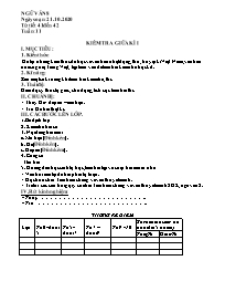 Giáo án Tự chọn Ngữ văn 8 - Tuần 11, Tiết 41+