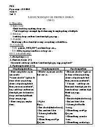 Giáo án Tự chọn Ngữ văn 8 - Tuần 4, Tiết 4: X