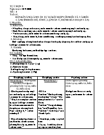 Giáo án Tự chọn Ngữ văn 8 - Tuần 6, Tiết 4: R