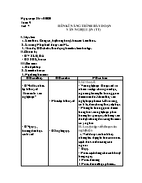 Giáo án Tự chọn Ngữ văn 8 - Tuần 9-12 - Năm h