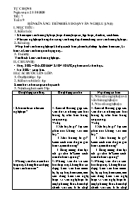 Giáo án Tự chọn Ngữ văn 8 - Tuần 9: Rèn kĩ nă