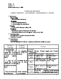 Giáo án Tự chọn Tiếng Anh 8 - Week 19, Period
