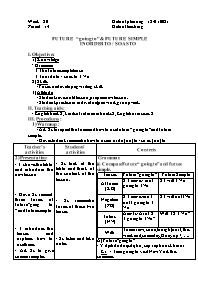 Giao án Tự chọn Tiếng Anh 8 - Week 20, Period