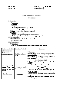 Giáo án Tự chọn Tiếng Anh 8 - Week 22, Period