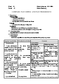Giáo án Tự chọn Tiếng Anh 8 - Week 25, Period