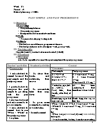 Giáo án Tự chọn Tiếng Anh 8 - Week 25, Period