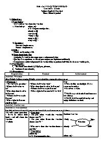 Giáo án Tự chọn Tiếng Anh 8 - Week 25 - Unit 