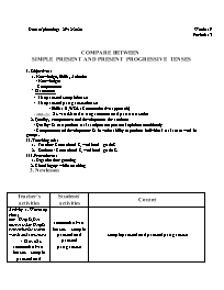 Giáo án Tự chọn Tiếng Anh Lớp 8 - Week 19, Pe